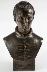Buste en plâtre de Père Marquette par Maximilian Schneiderhahn
